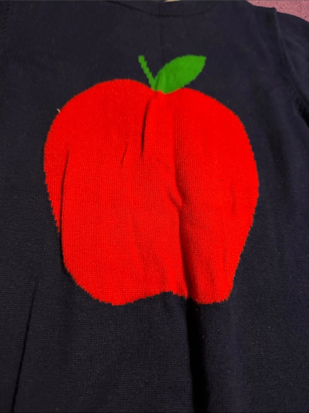 Little stocking Co. apple sweater and tights back to school